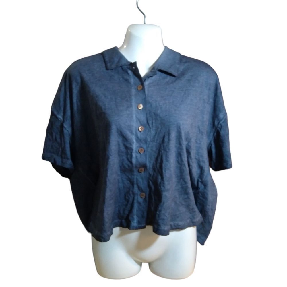 Free People distress dyed short sleeve M